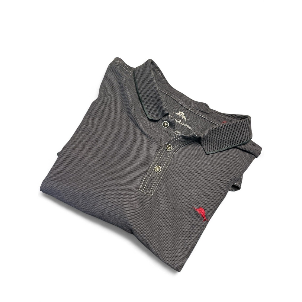 Tommy Bahama Shoreline Surf Polo Mens 2XL Shirt Short Sleeve Dark Grey